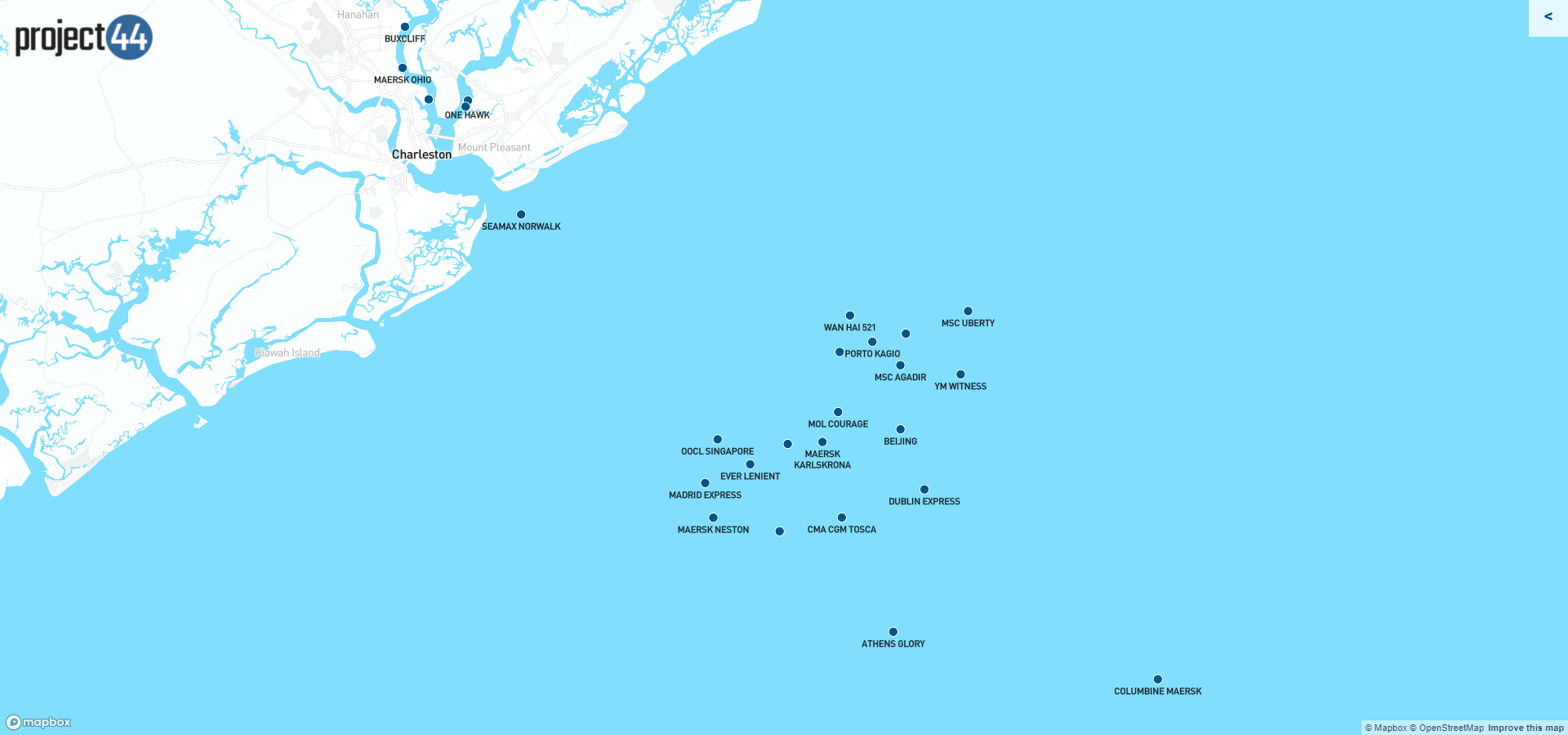Charleston AIS Snapshot 25 Jan