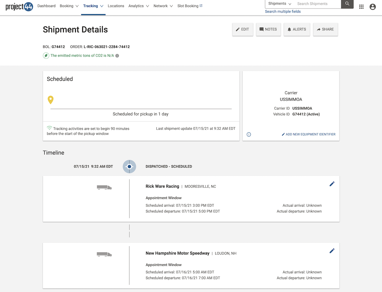 Shipment Details
