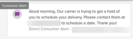 Consumer alert