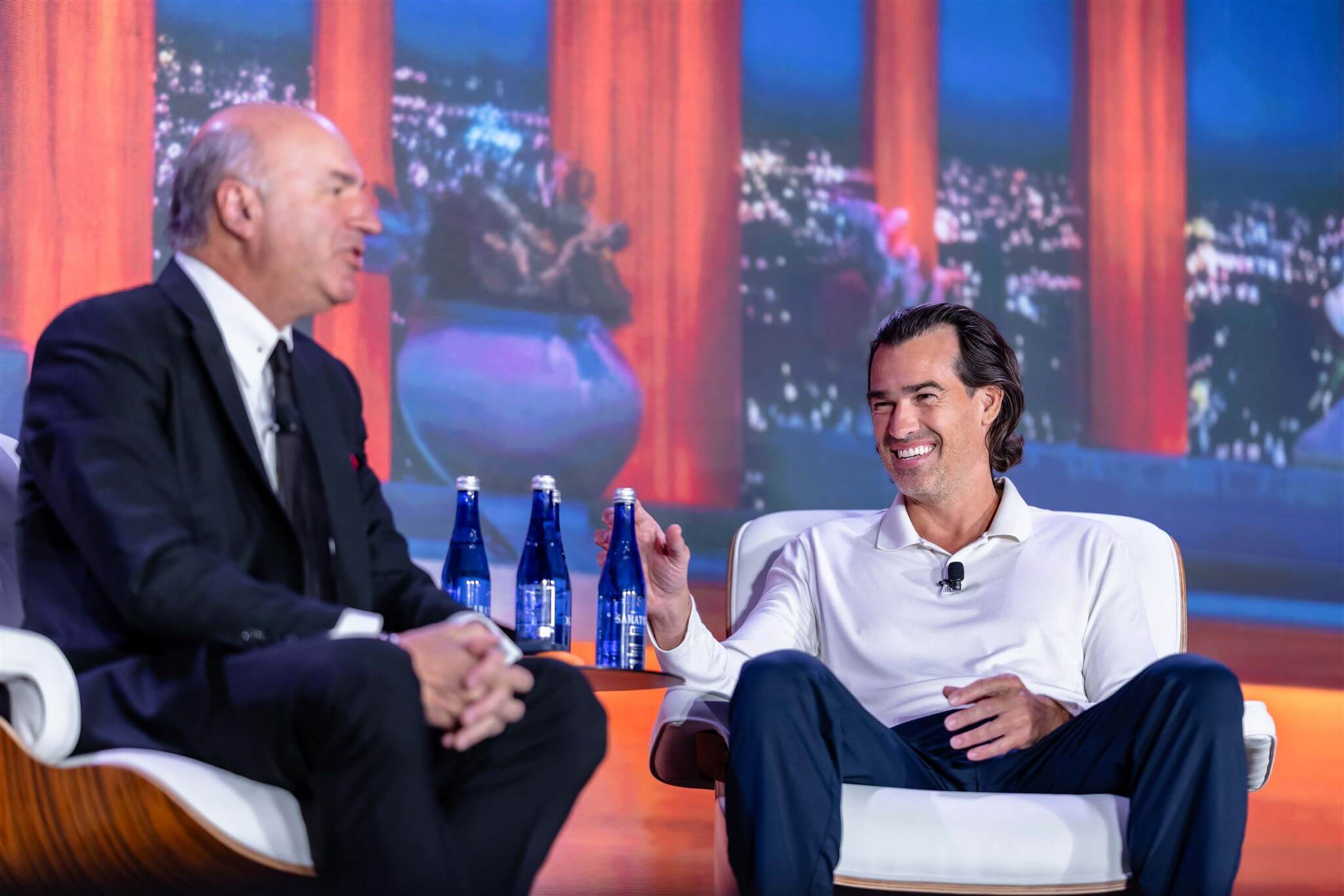 Jett McCandless and Kevin O'Leary in conversation on stage at decision44 Chicago 2026