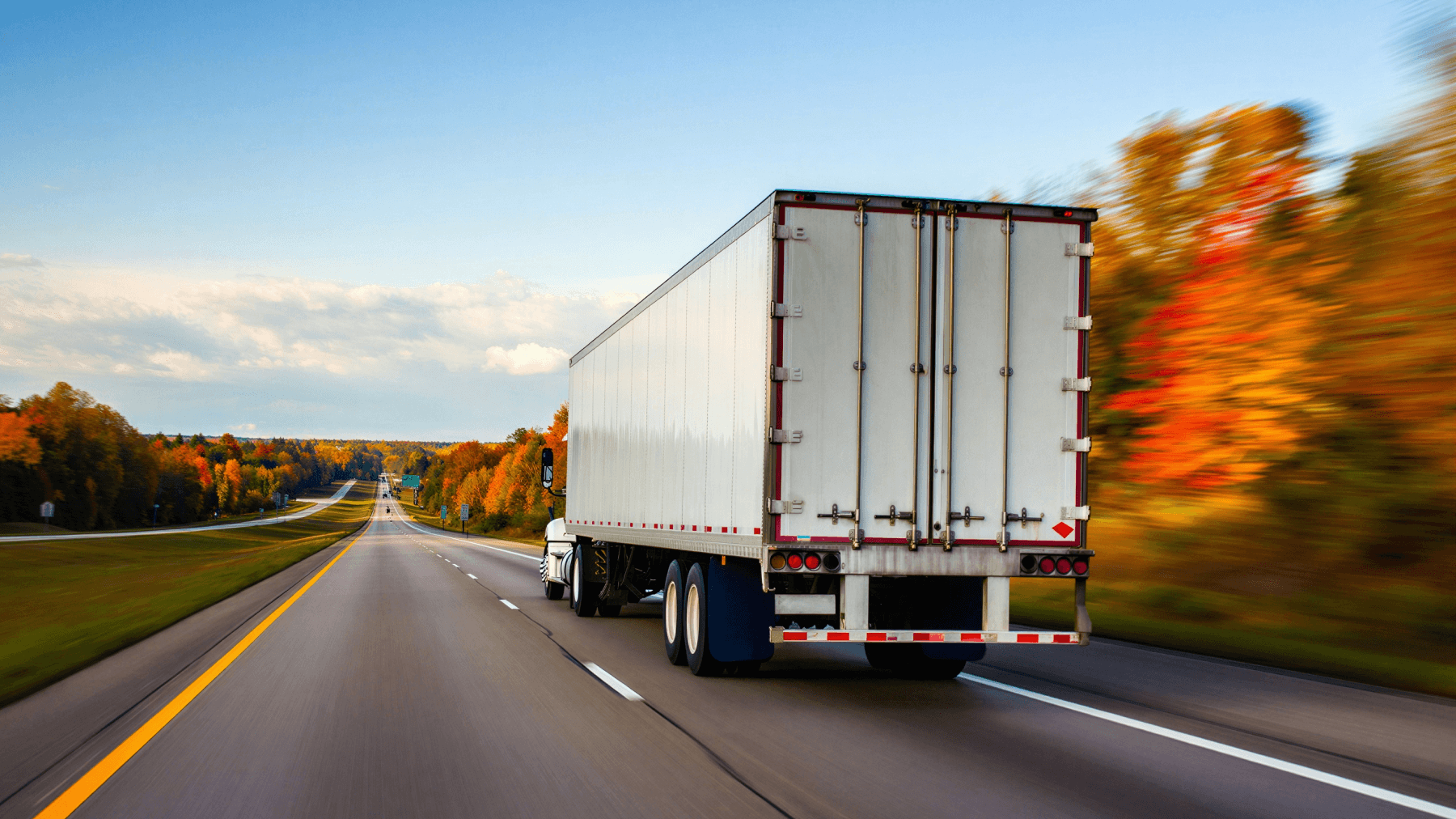 A container truck on the road